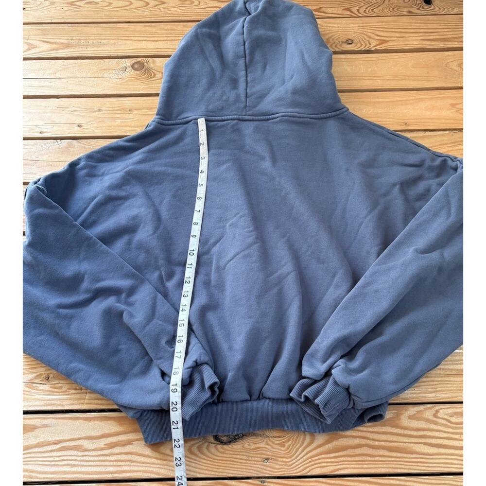 Popflex Women’s Cropped Hoodie Sweatshirt Size S Steel Grey Ba - Picture 5 of 7